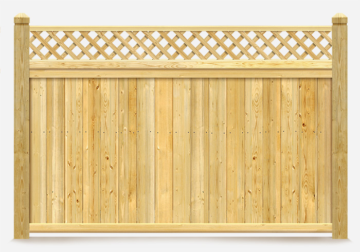 Lattice Top Wood Fence Contractor in Greater Seattle