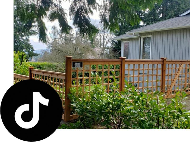 Tik Tok link for fence company in Greater Seattle